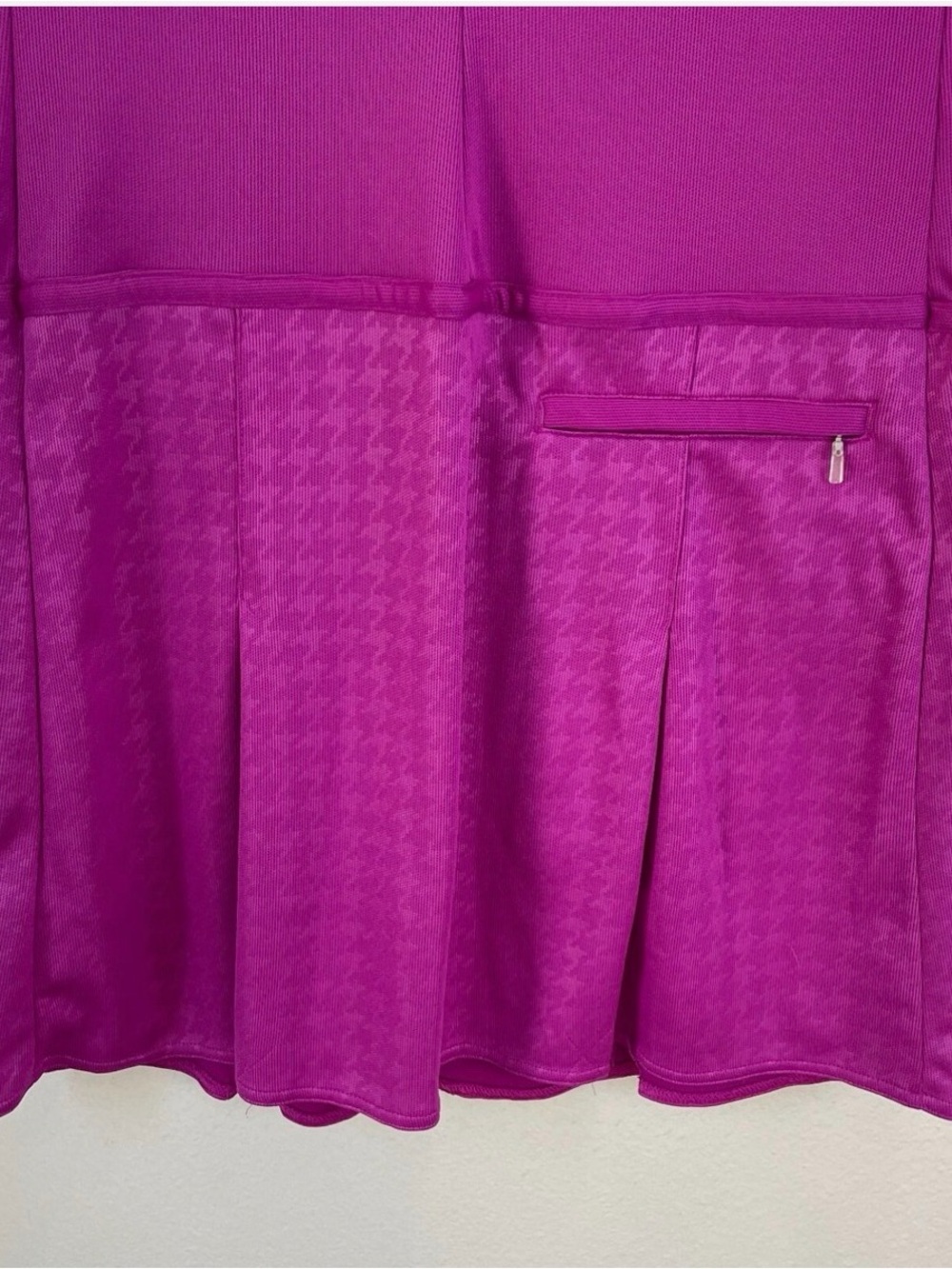 Adidas Magenta Polo Dress with Houndstooth Skirt - Picture 9 of 13